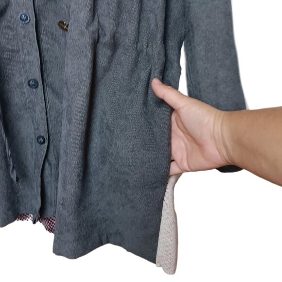 Davi & Dani Corduroy Aztec Knit Shacket Gray Size 3XL - Picture 6 of 15